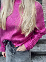 Knitted sweater May - purple