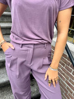 MSCHFenya modal v neck tee - black plum