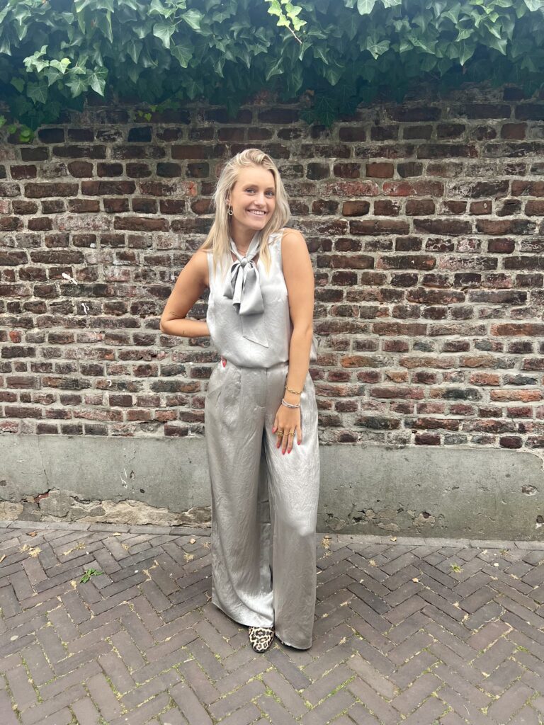Slfselena hw wide pant - dove