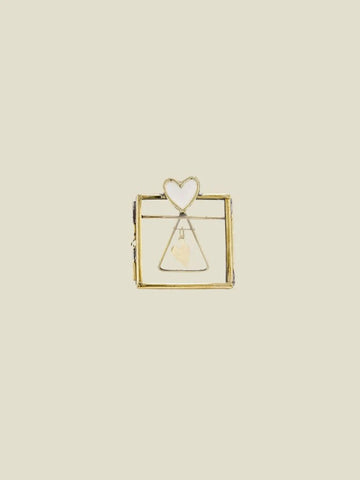 Pyar heart mini frame - light pink