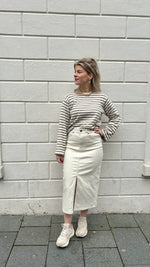 Mschbahara pullover stripe stp - cashew ice