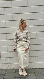 Mschbahara pullover stripe stp - cashew ice