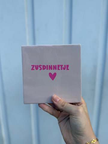 Tegel - Zusdinnetje - Roze