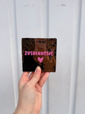 Tegel - Zusdinnetje - Goud/ roze