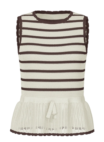 Yasannie knit top - Coffee bean