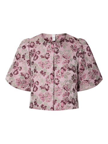 Yastania 2/4 top - pink lady/AOP tamia print