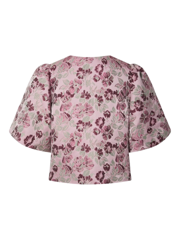 Yastania 2/4 top - pink lady/AOP tamia print