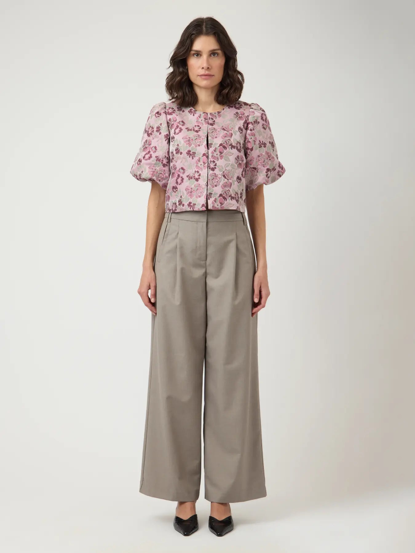 Yastania 2/4 top - pink lady/AOP tamia print