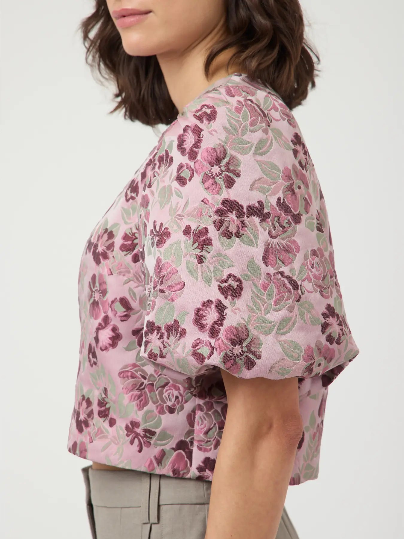 Yastania 2/4 top - pink lady/AOP tamia print