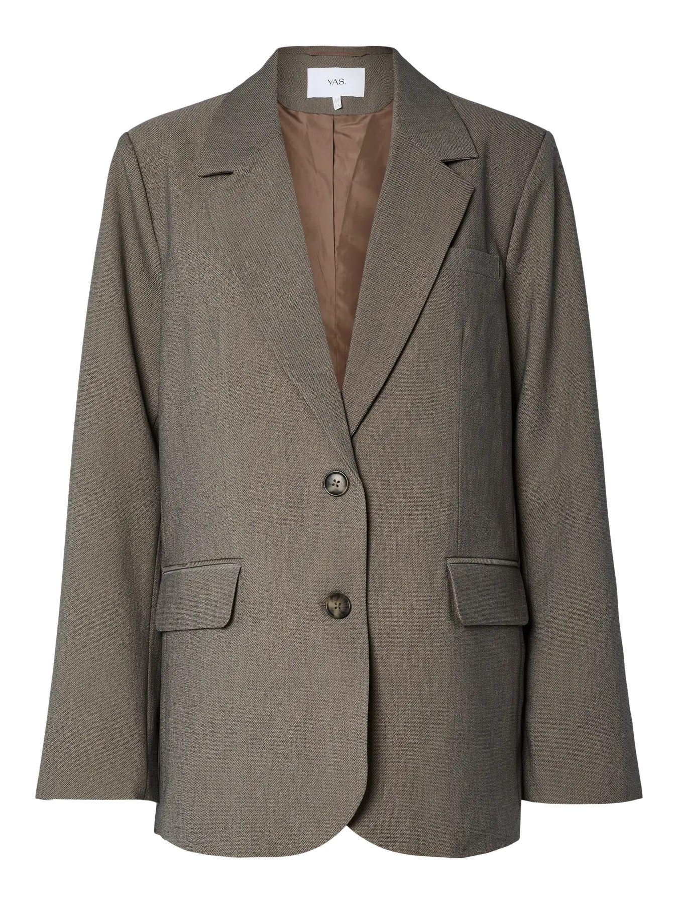 Yasreemaj ls blazer - grey melange