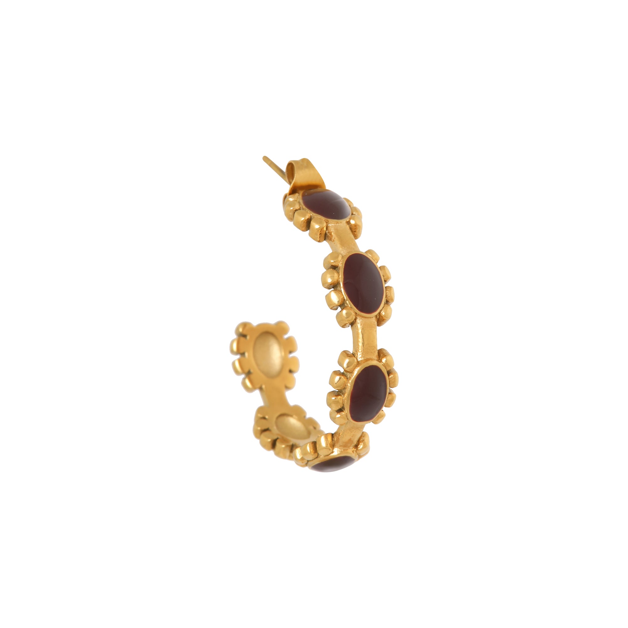 Garnet romance hoop gold