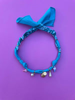 Geknoopte bandana ketting - Blauw
