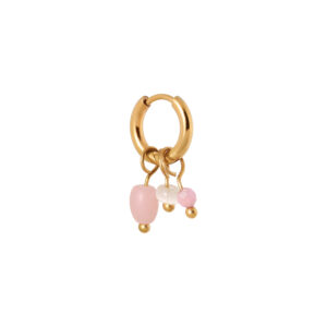 Gemstone pink hoop gold