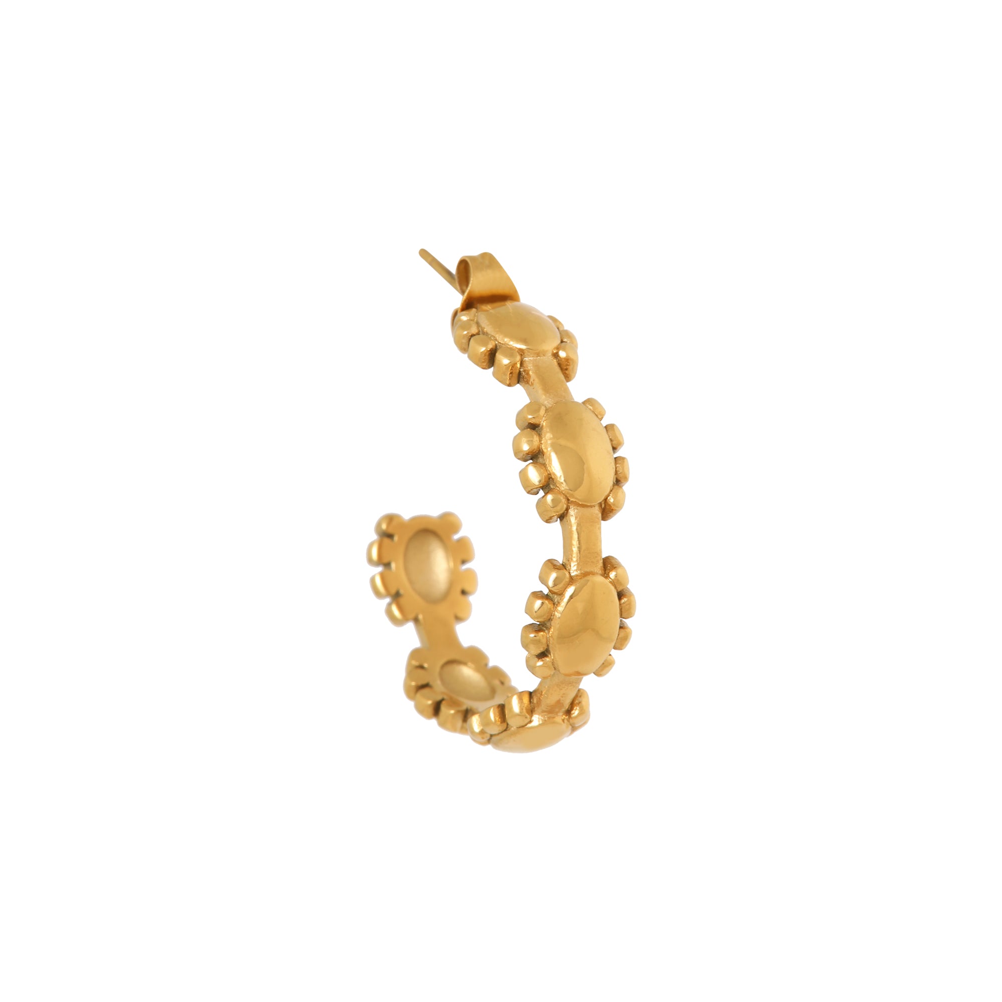Golden romance hoop gold