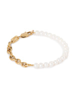 Half pearl bracelet gold