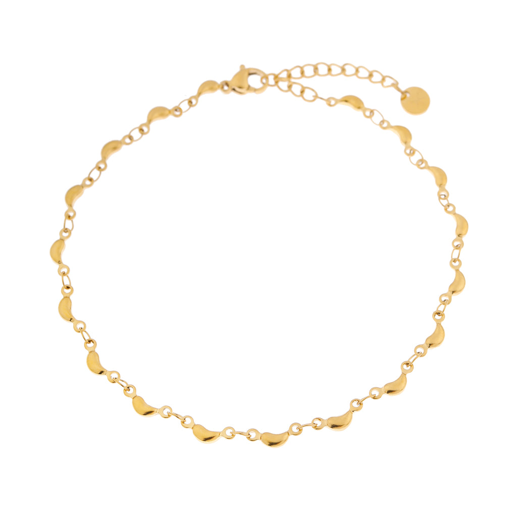 Half Moon Anklet Gold