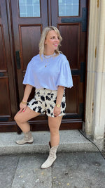 Short Harlow - black/white print