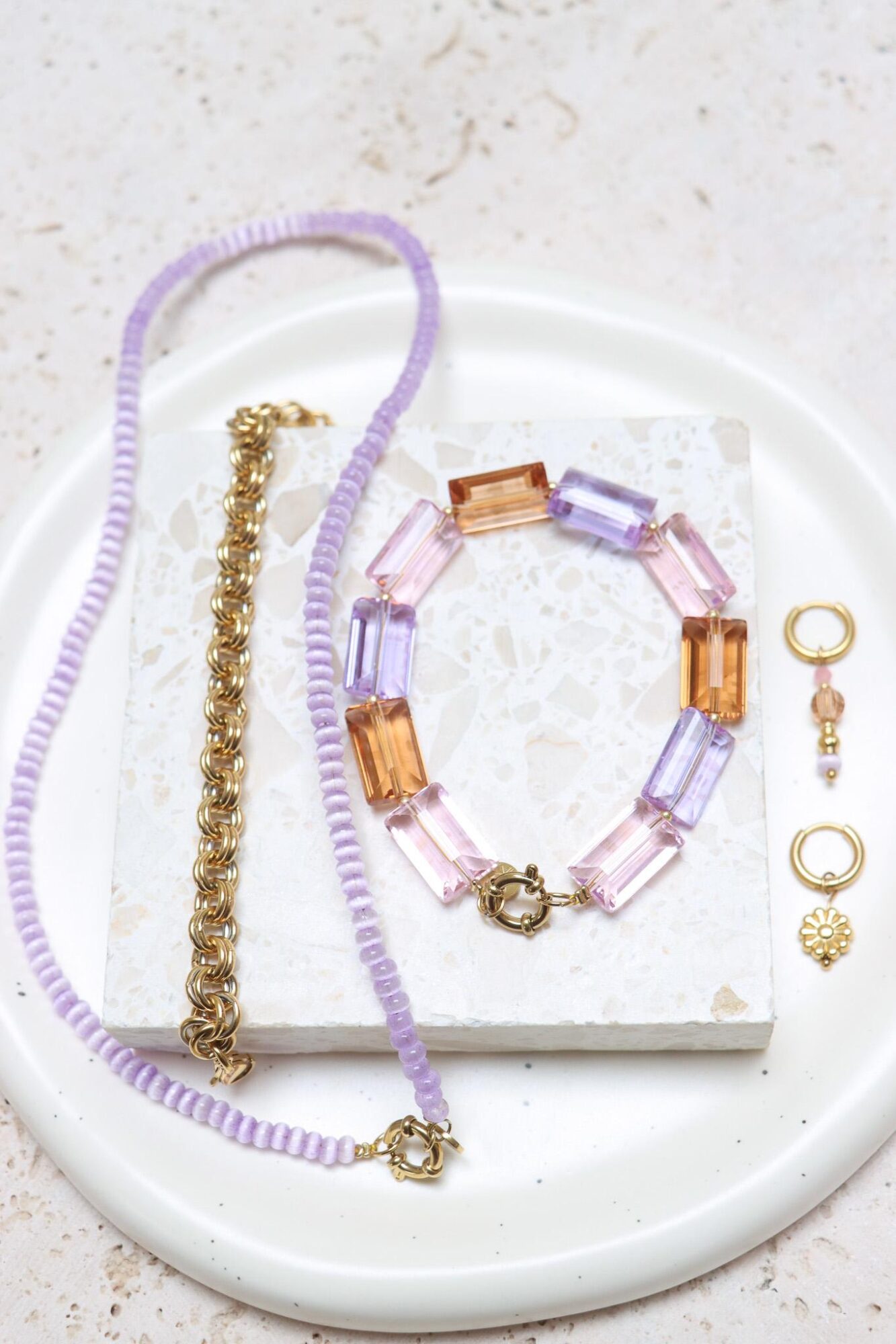 Colorful shiny bracelet gold