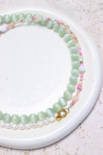Sage necklace gold