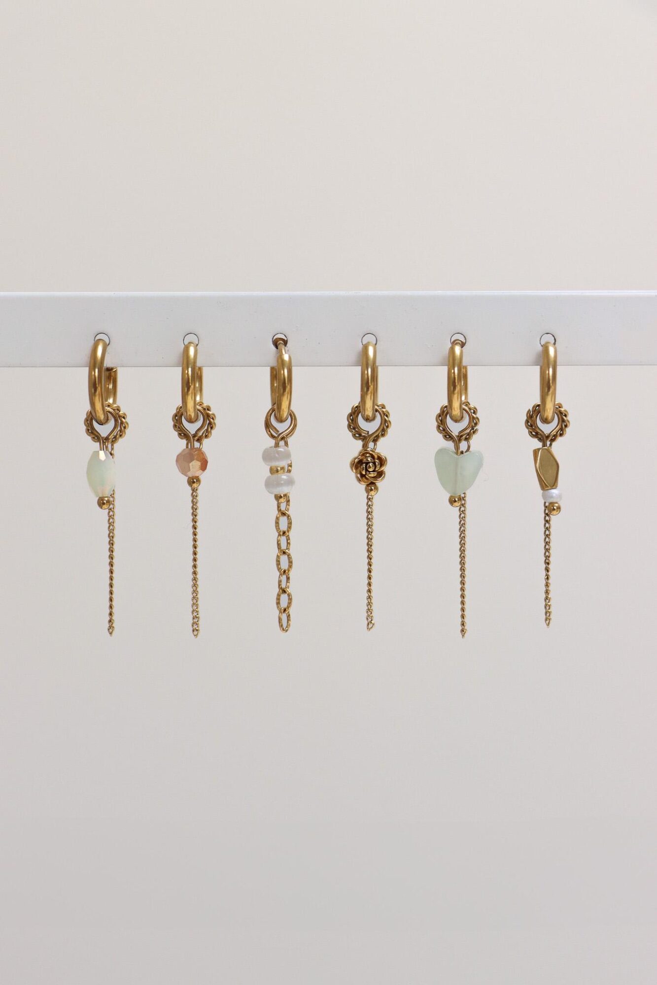 Chain bloom hoop gold