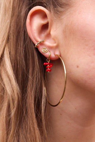 Big round hoop gold