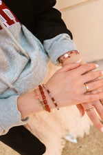 Hold on pink heart bracelet gold