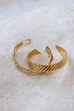 Golden twist bangle gold