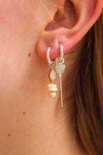 Natural shell hoop silver