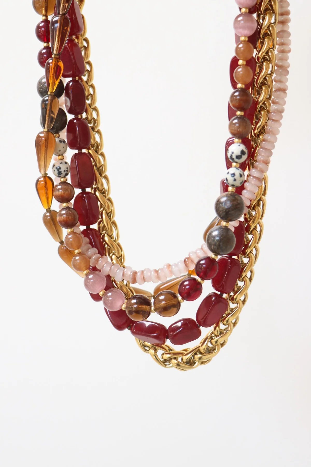 Satin twist necklace gold