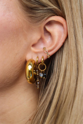 Gemstone 2.0 hoop gold