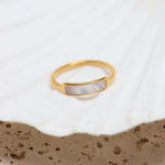 Small White Ring Gold