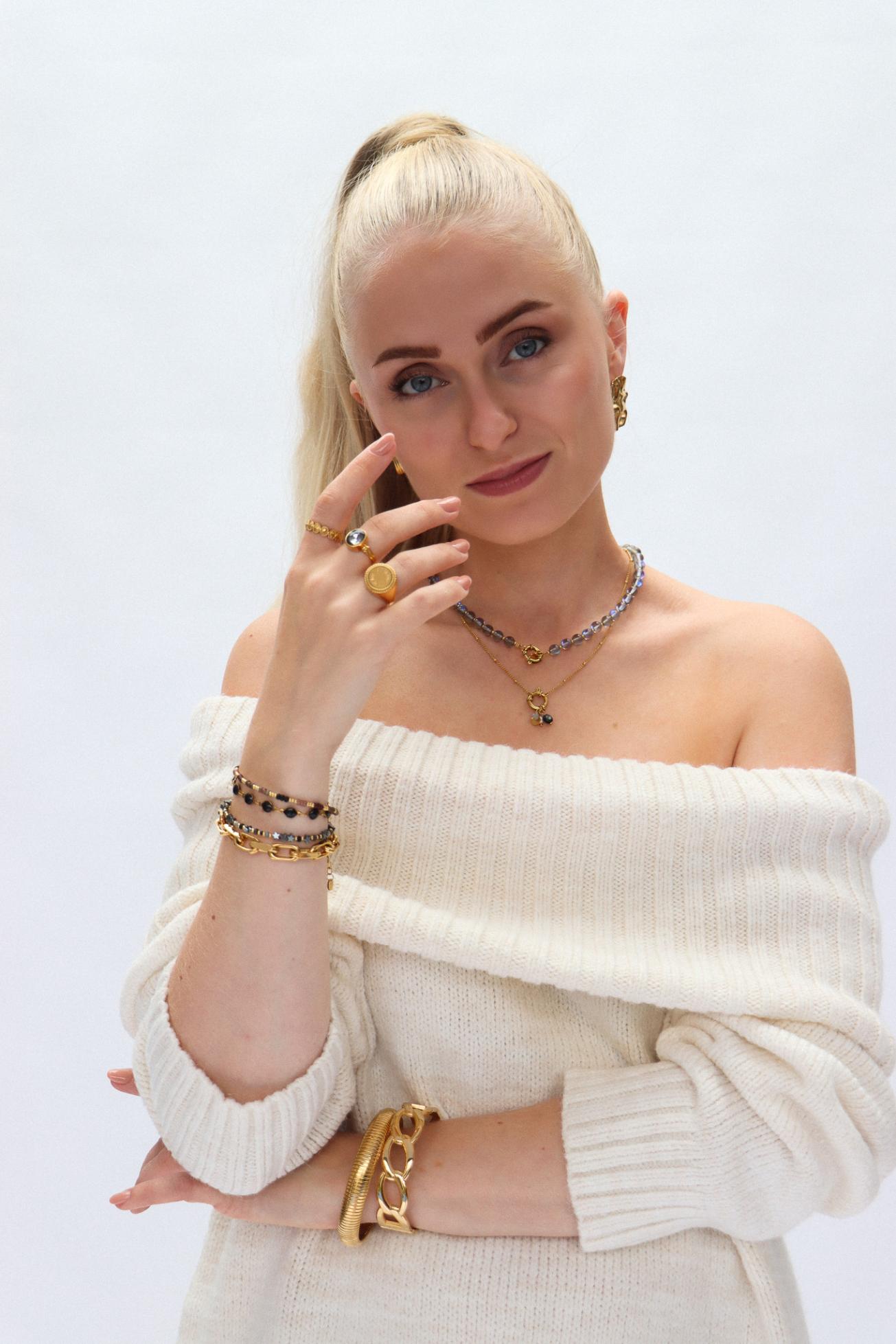 Gemstone 2.0 necklace gold