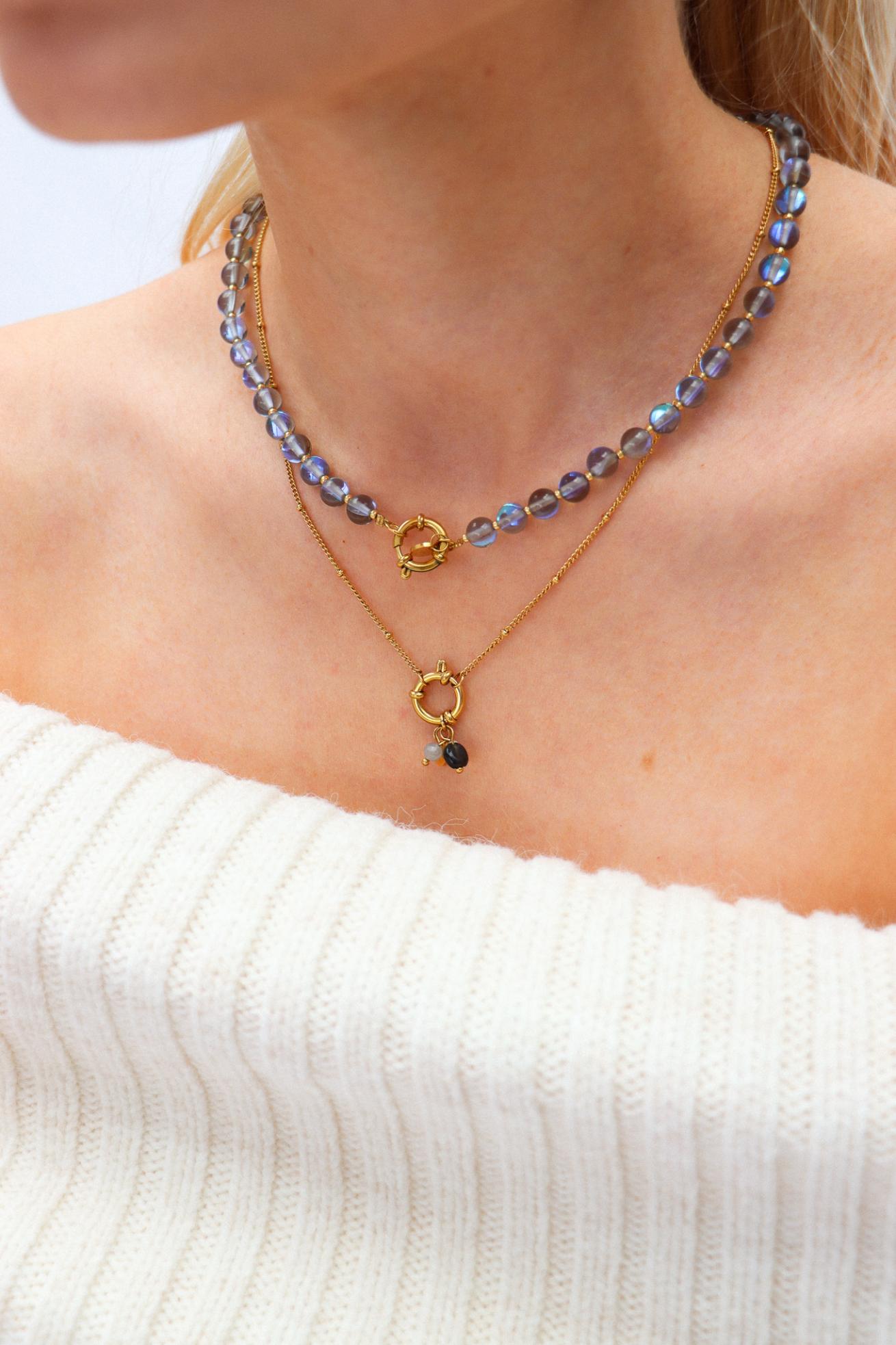 Gemstone 2.0 necklace gold