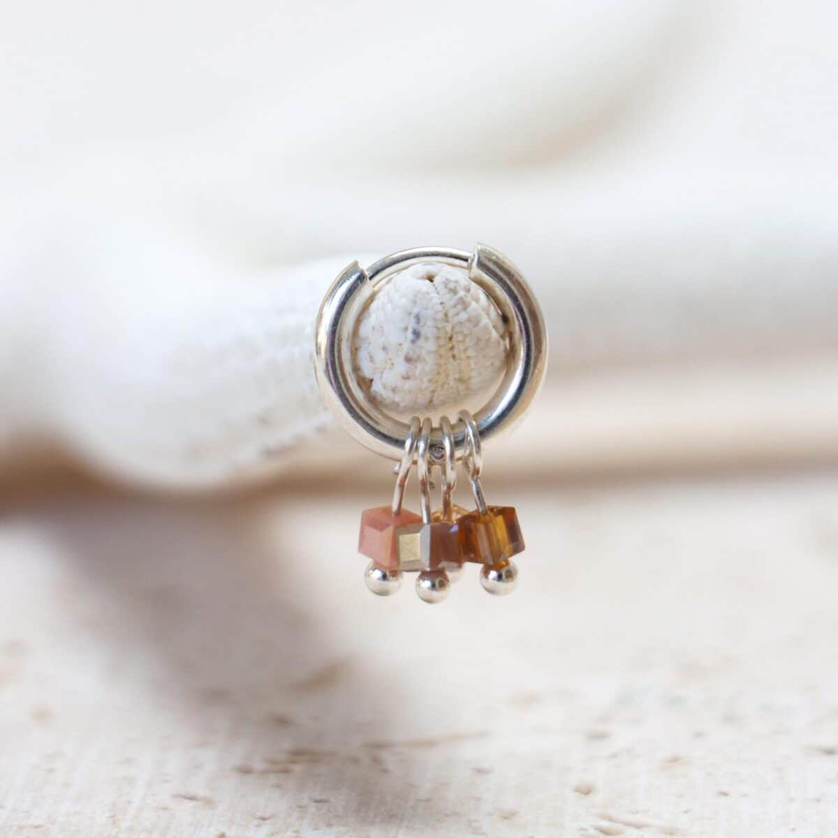 Single Sand Dune Hoop Silver