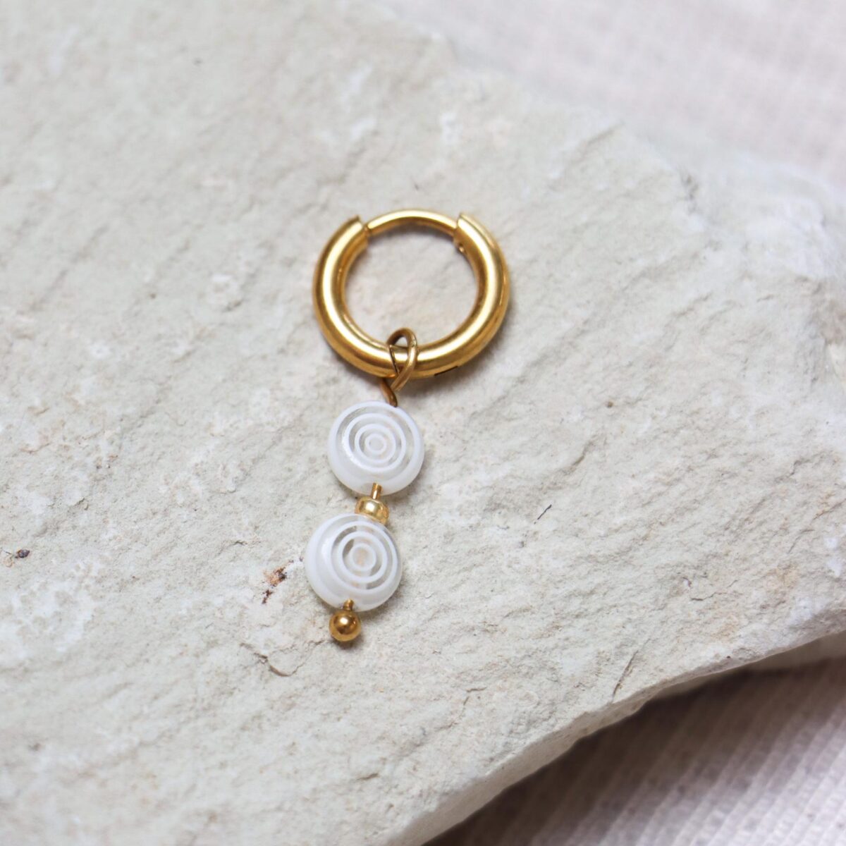 Single Lagoon Hoop Gold