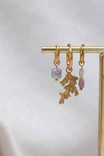 Single Coral Hoop Gold