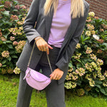 Slfrita ls relaxed blazer - dark grey melange