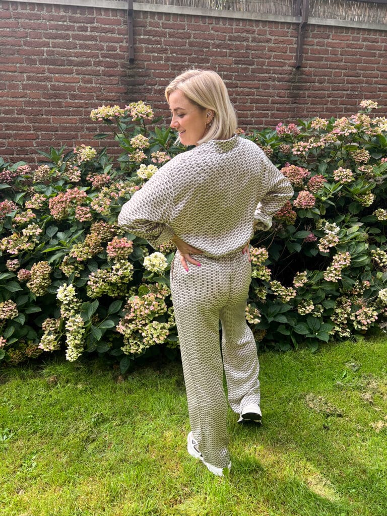 MSCHDareen irida pants - p taupe geomet