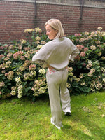 MSCHDareen irida pants - p taupe geomet
