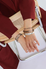 Midnight black bracelet silver