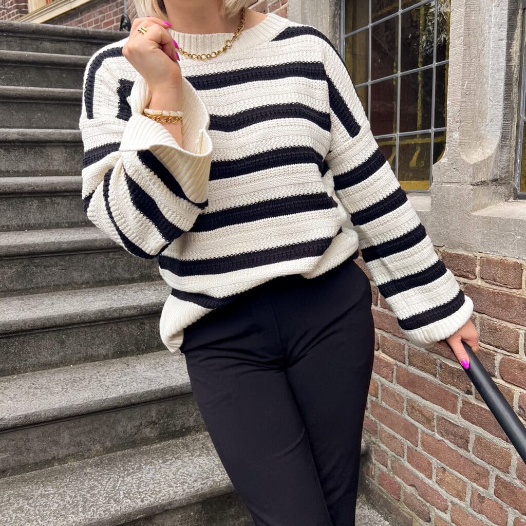 MSCHJillena Pullover STP - EGRET/BLACK