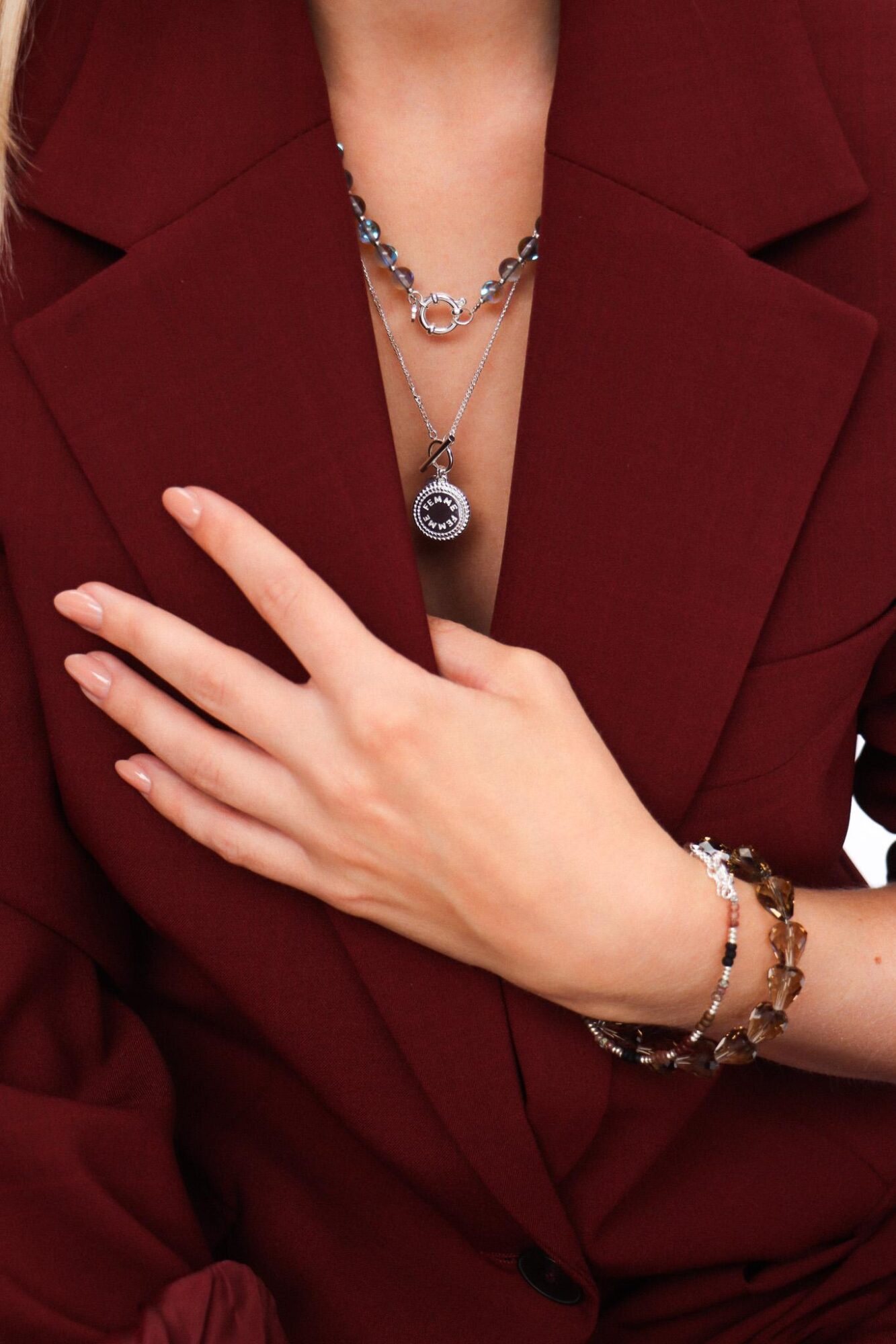 Femme necklace silver