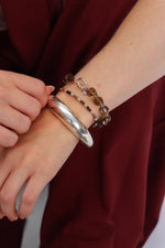 Mocha rainbow bracelet silver