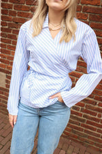 MSCHZenika Wrap Top STP - Azurine/blue-white