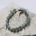 Marble green bracelet silver