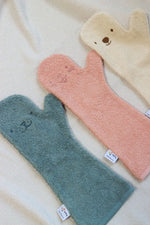 Nifty Baby shower glove - pink beaver