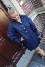 Yasroyanna ls shirt dress - navy blazer