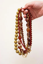 Golden olive necklace gold