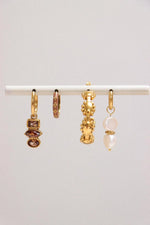 Belle pearl hoop gold
