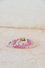 Natural beads bracelet gold